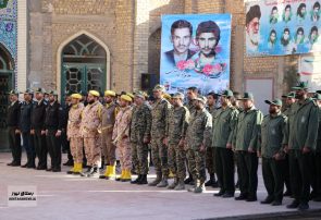 آیین صبحگاه مشترک درحسینیه شهدای شمسی رستاق