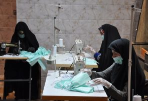 همت و همدلی بانوان ابراهیم آباد در تولید ماسک
